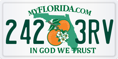 FL license plate 2423RV
