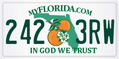 FL license plate 2423RW