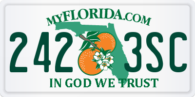 FL license plate 2423SC