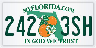FL license plate 2423SH