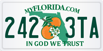 FL license plate 2423TA