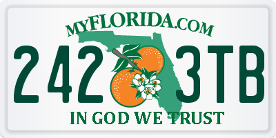 FL license plate 2423TB