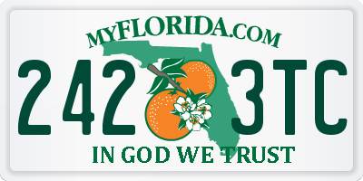 FL license plate 2423TC