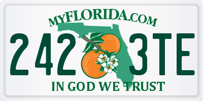 FL license plate 2423TE