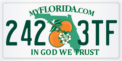 FL license plate 2423TF