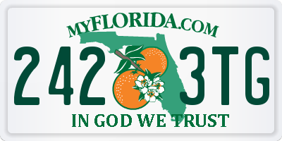 FL license plate 2423TG