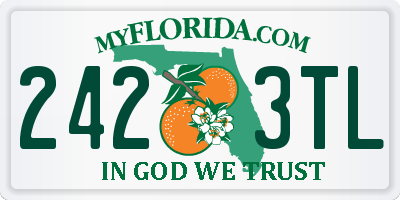 FL license plate 2423TL