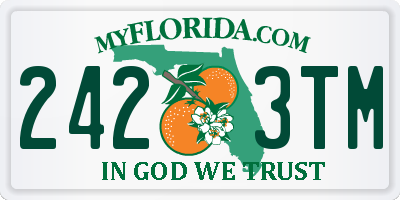 FL license plate 2423TM