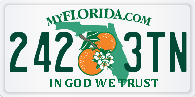 FL license plate 2423TN