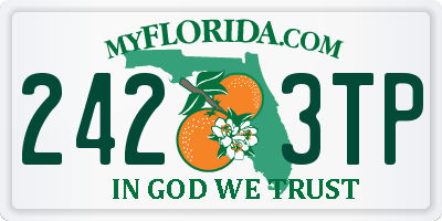 FL license plate 2423TP