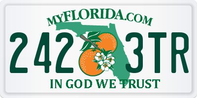 FL license plate 2423TR