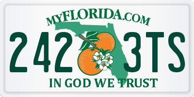 FL license plate 2423TS