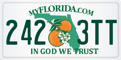 FL license plate 2423TT