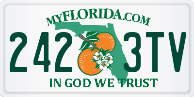 FL license plate 2423TV