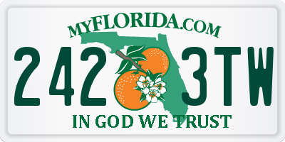 FL license plate 2423TW