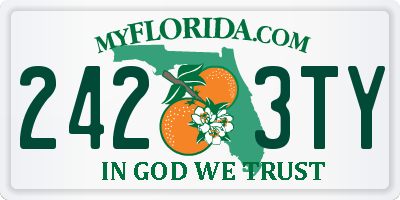 FL license plate 2423TY