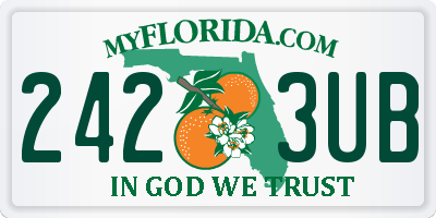 FL license plate 2423UB