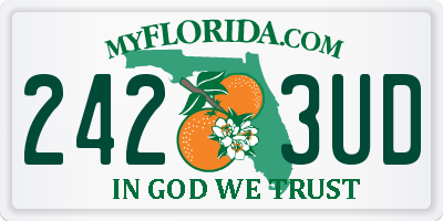FL license plate 2423UD
