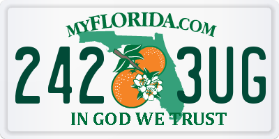 FL license plate 2423UG