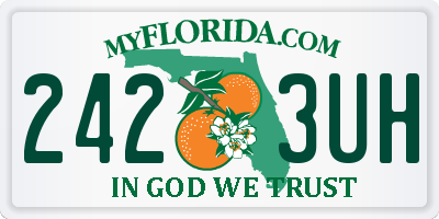 FL license plate 2423UH