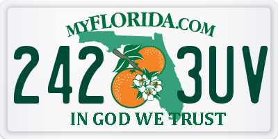 FL license plate 2423UV