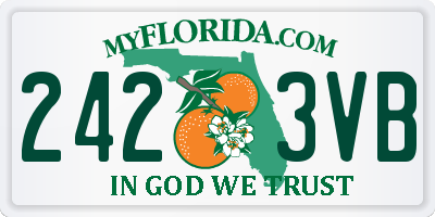 FL license plate 2423VB