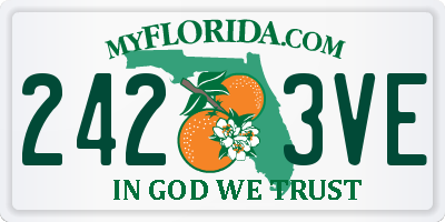 FL license plate 2423VE