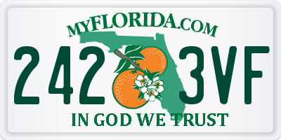 FL license plate 2423VF