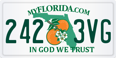 FL license plate 2423VG