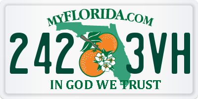 FL license plate 2423VH