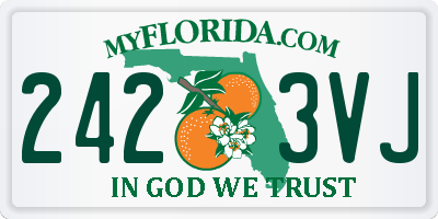 FL license plate 2423VJ
