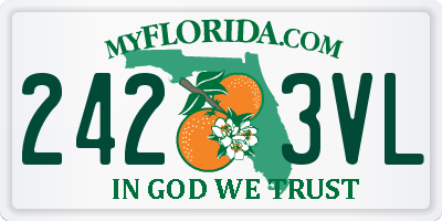FL license plate 2423VL