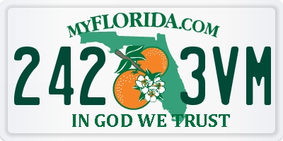 FL license plate 2423VM