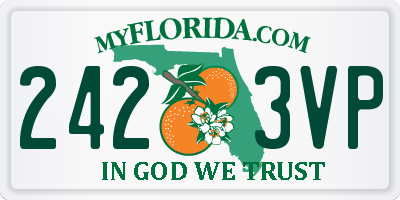 FL license plate 2423VP
