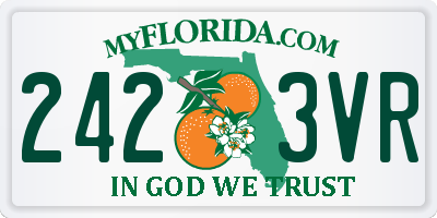 FL license plate 2423VR