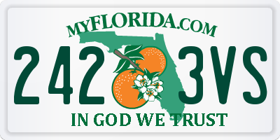 FL license plate 2423VS