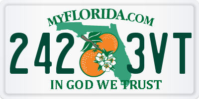 FL license plate 2423VT