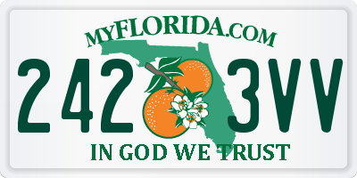 FL license plate 2423VV