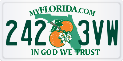 FL license plate 2423VW