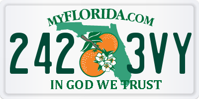 FL license plate 2423VY