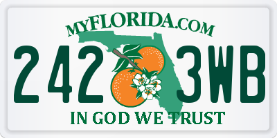 FL license plate 2423WB