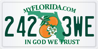 FL license plate 2423WE