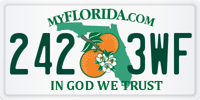 FL license plate 2423WF