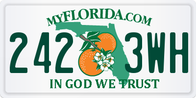 FL license plate 2423WH