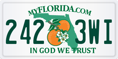 FL license plate 2423WI