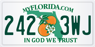FL license plate 2423WJ
