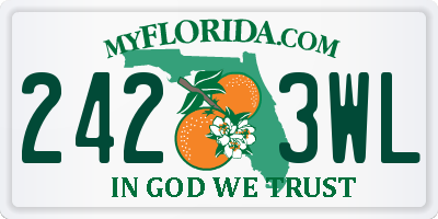 FL license plate 2423WL