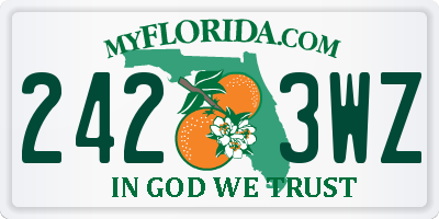 FL license plate 2423WZ