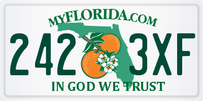 FL license plate 2423XF