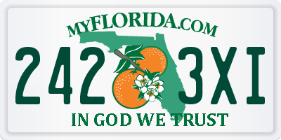 FL license plate 2423XI